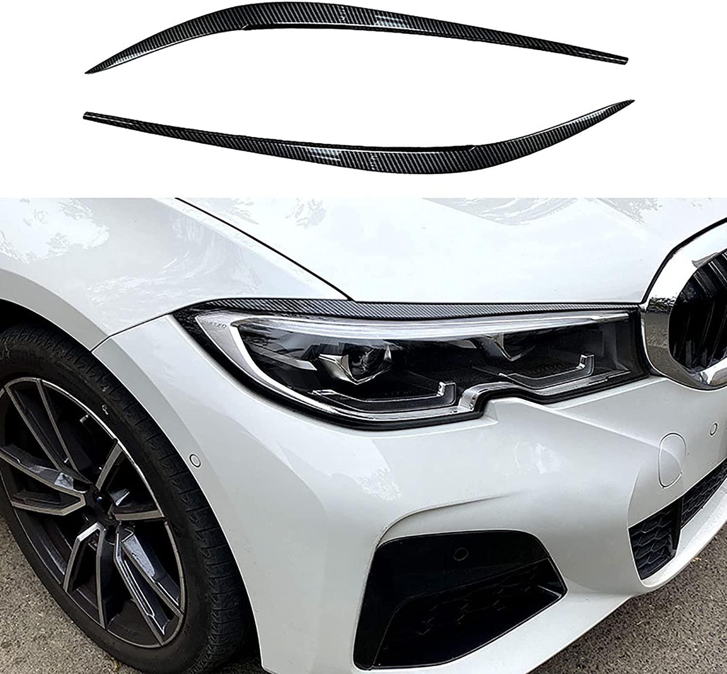 Light Cover Trim Sticke Autokoplampen Wenkbrauwen Oogleden Bedekking