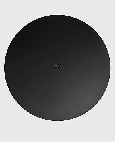 Miniatura 7 de Juego de mesa de centro redonda de metal de 3 piezas con acabado de mármol y marco de acabado de recubrimiento en polvo negro (18"20"30")