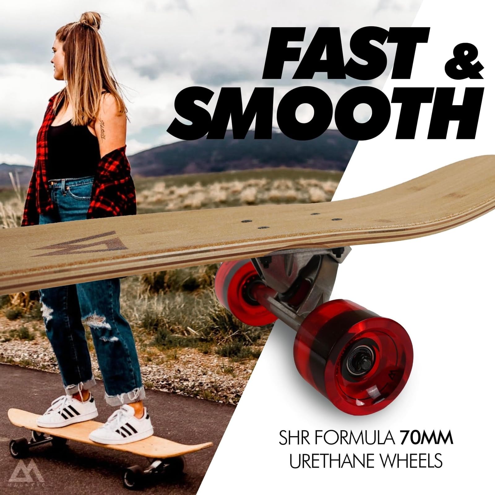 ロングスケートボード　magneto Amazon.co.jp: Magneto Longboards - Bamboo & Fiberglass Drop