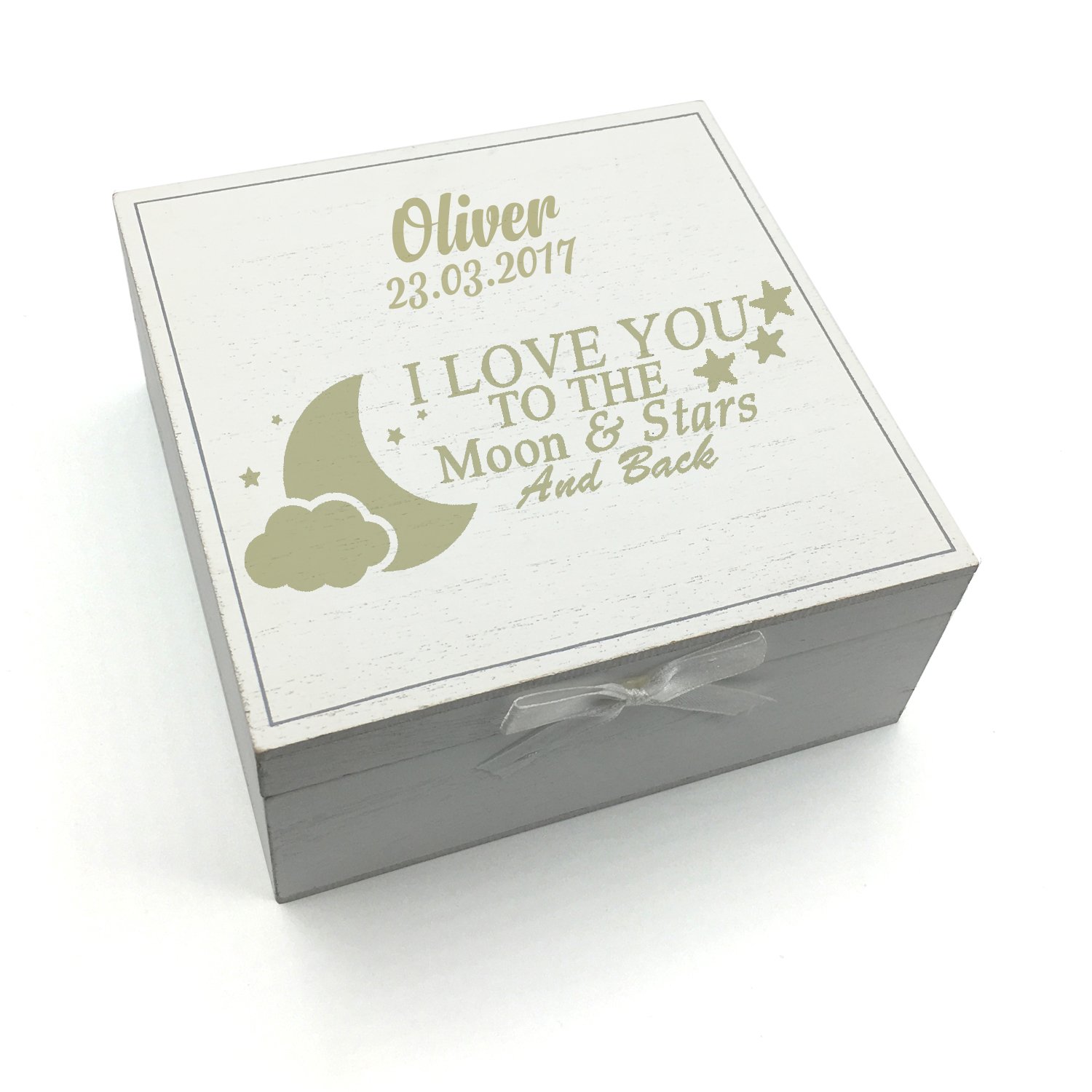 Personalised I Love You To The Moon and Back Keepsake Box Gift