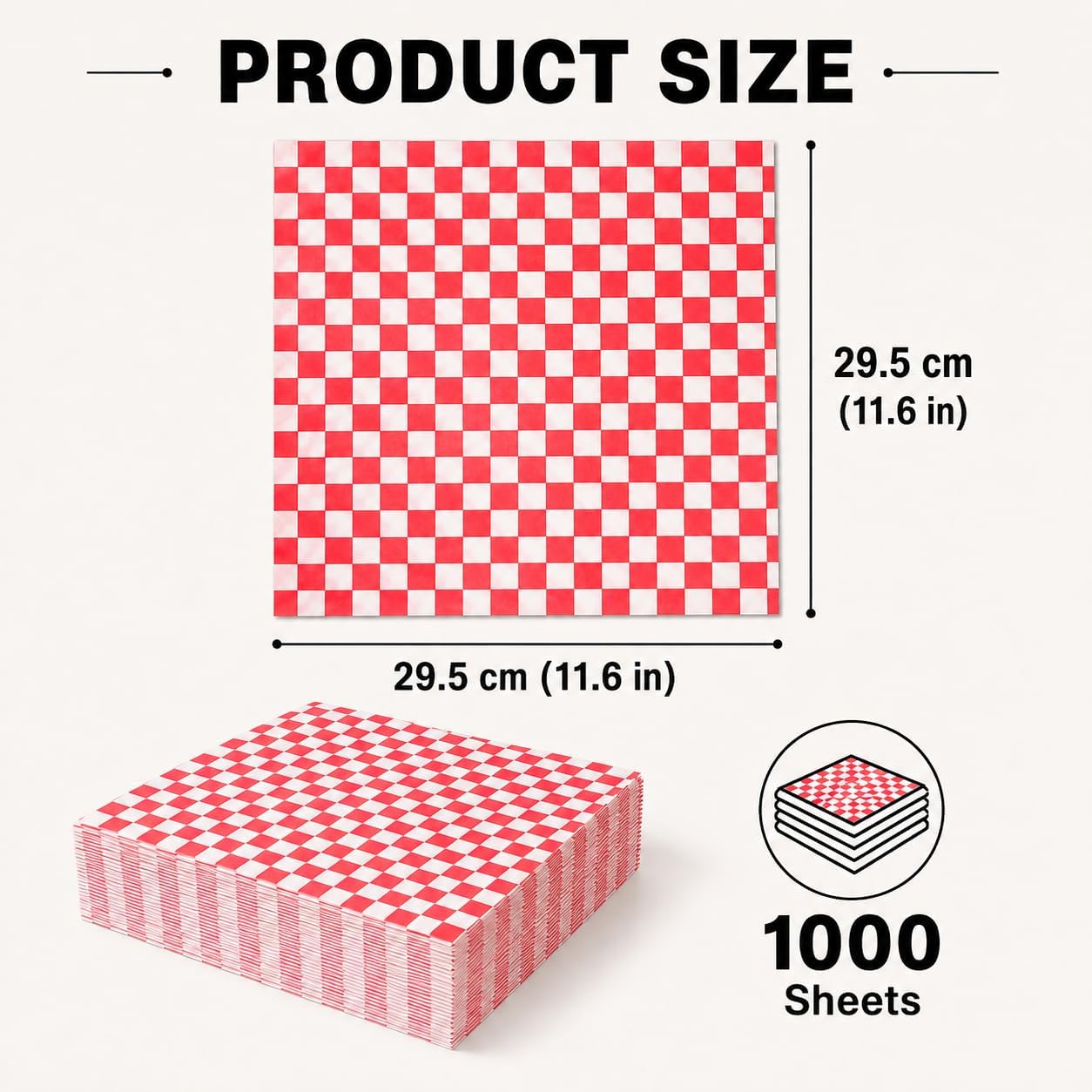 1000 Pcs Wax Paper Sheets for Food 12''x12'' Deli Paper Sheets image 2