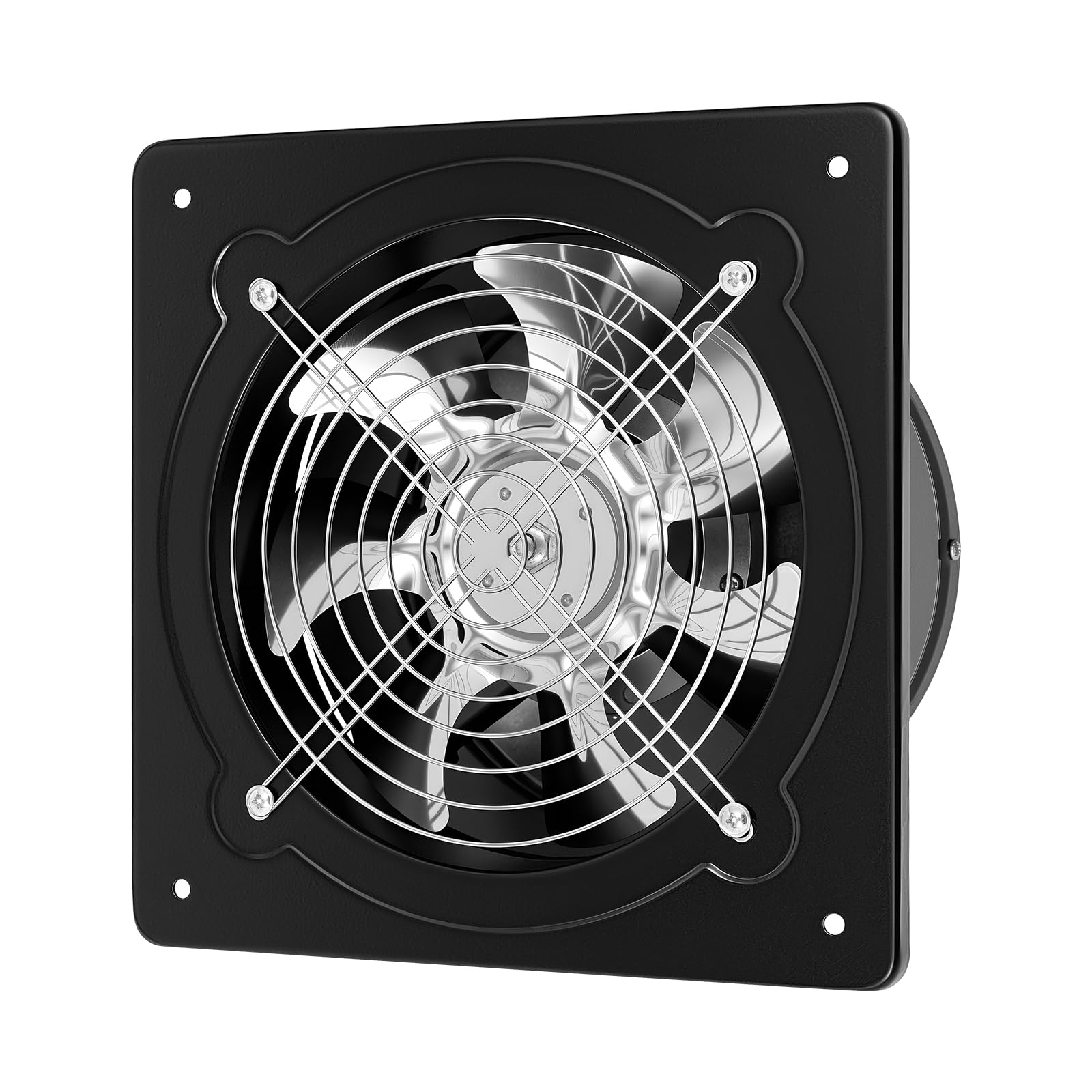 Extractor de aire de cocina potente 80 W, ventilador de extracción de pared ventana LED 2800 rpm, caudal 850 m³/h presión 130 pa, 7 aspas motor cobre puro, campana extractora profesional 25 x 25 cm