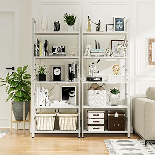 Miniatura 61 de NUMENN Estantería delgada de 3 niveles, estantería organizadora de almacenamiento, estante moderno para dormitorio, sala de estar y oficina en casa,