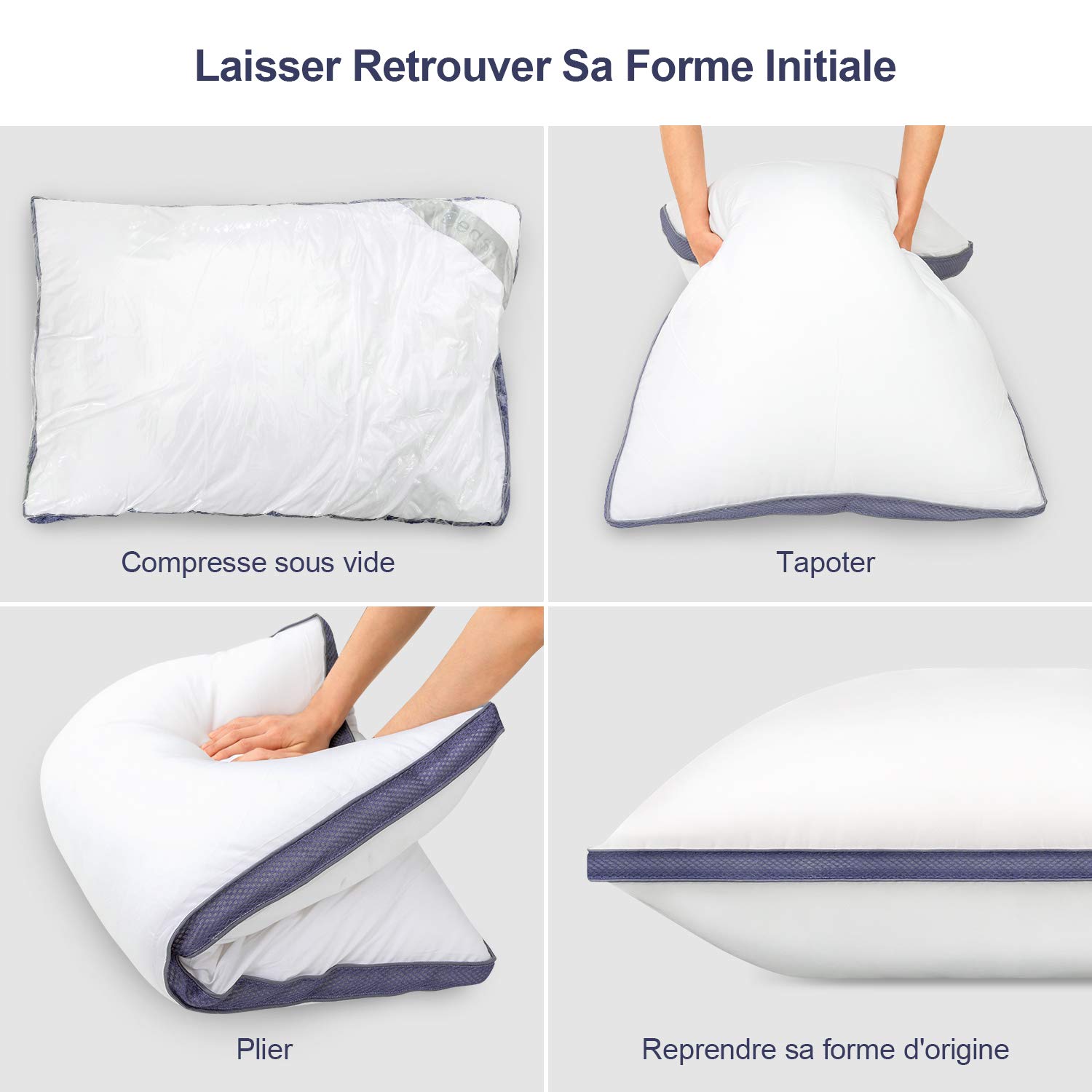 BedStory Set di 2 cuscini, cuscini in microfibra di alta qualità