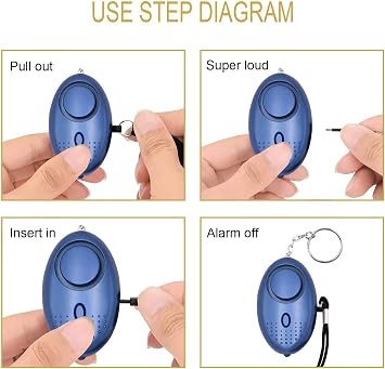 KOSIN Safe Sound Personal Alarm, 3 Pack 145DB Personal Security Alarm Keychain with LED Lights, Emergency Safety Alarm for Women, Men, Children, Elderly
