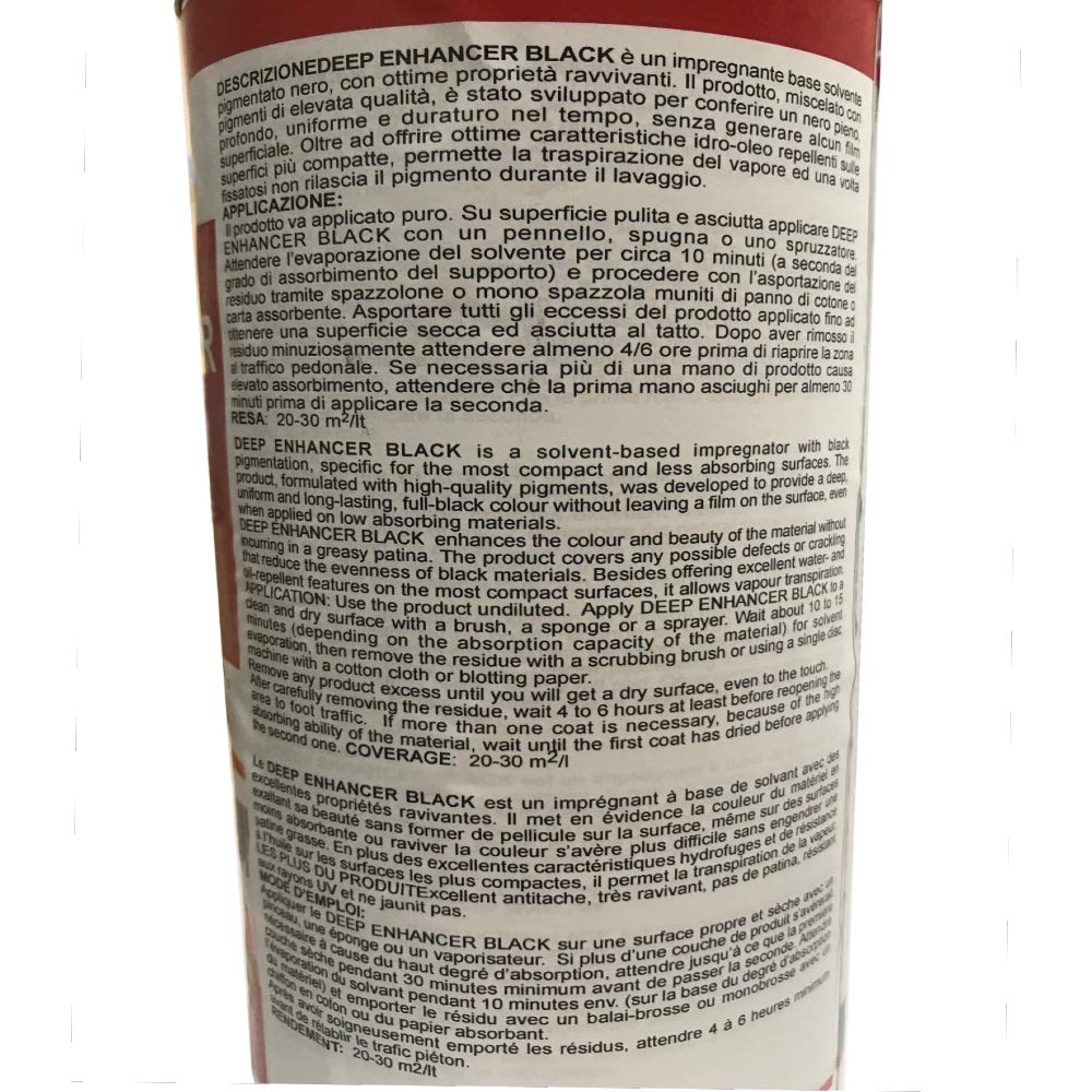 FABER Professional: Sellador de impregnación que mejora el color para piedra negra"Deep Enhancer Black" 1 litro