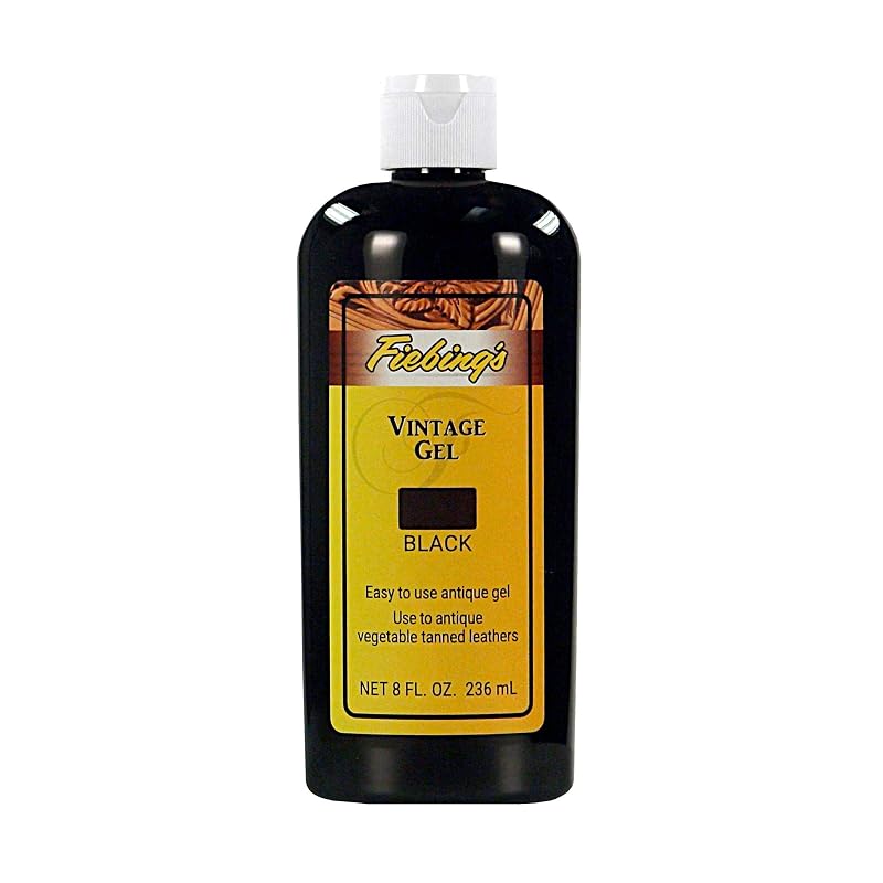 Gel Antiquário para Couro Fiebing's Vintage Gel Preto, 227 g