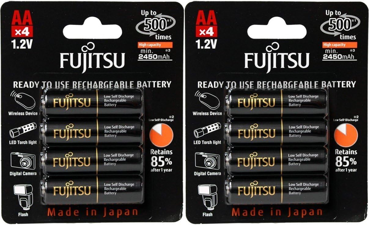Fujitsu HR3UTHCEX(4B) 4Pack AA High Capacity NiMH Pre