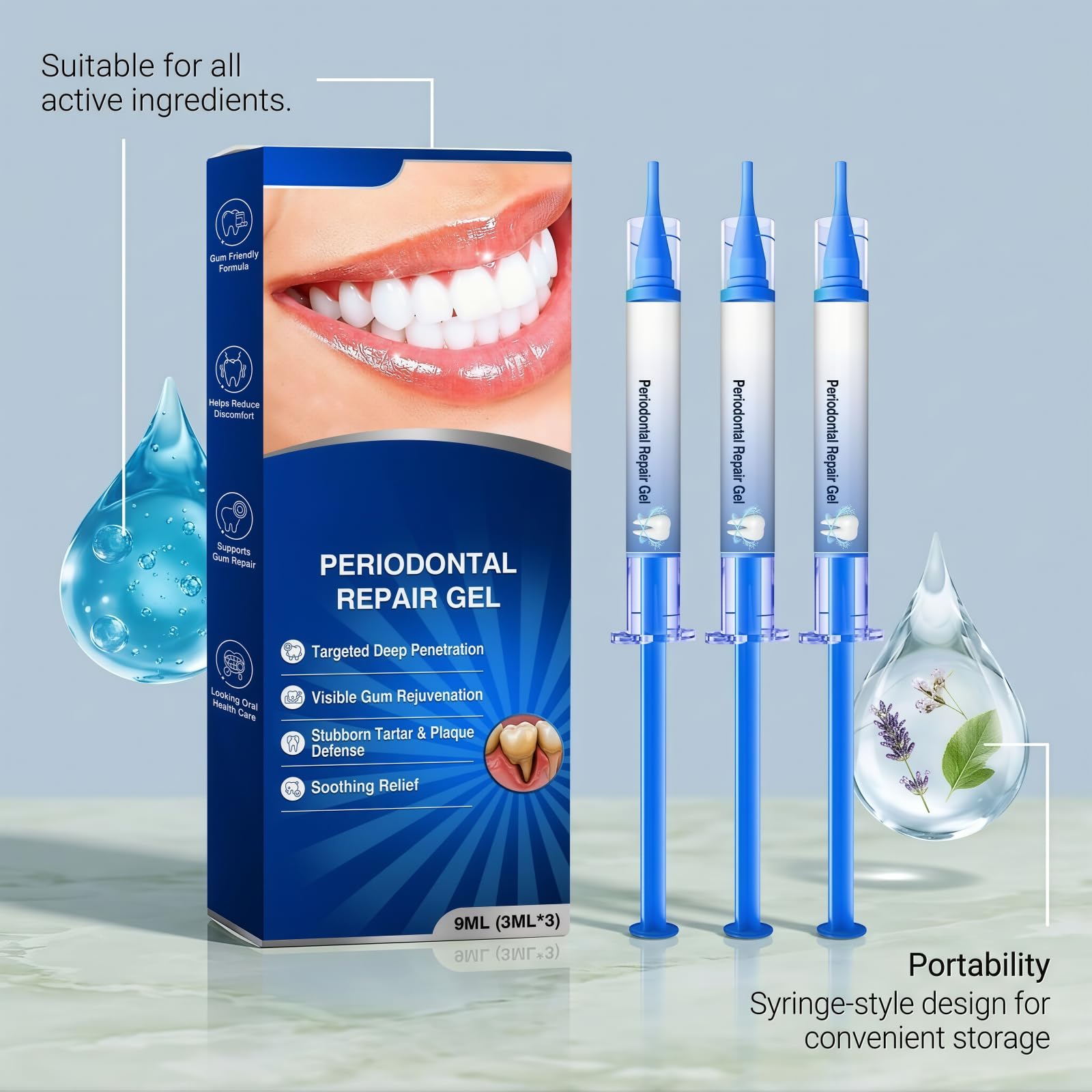 Gel SoulagerlesGencives,RéparateurDentair，L'odeurLaBoucheAtténuerLesInconfo