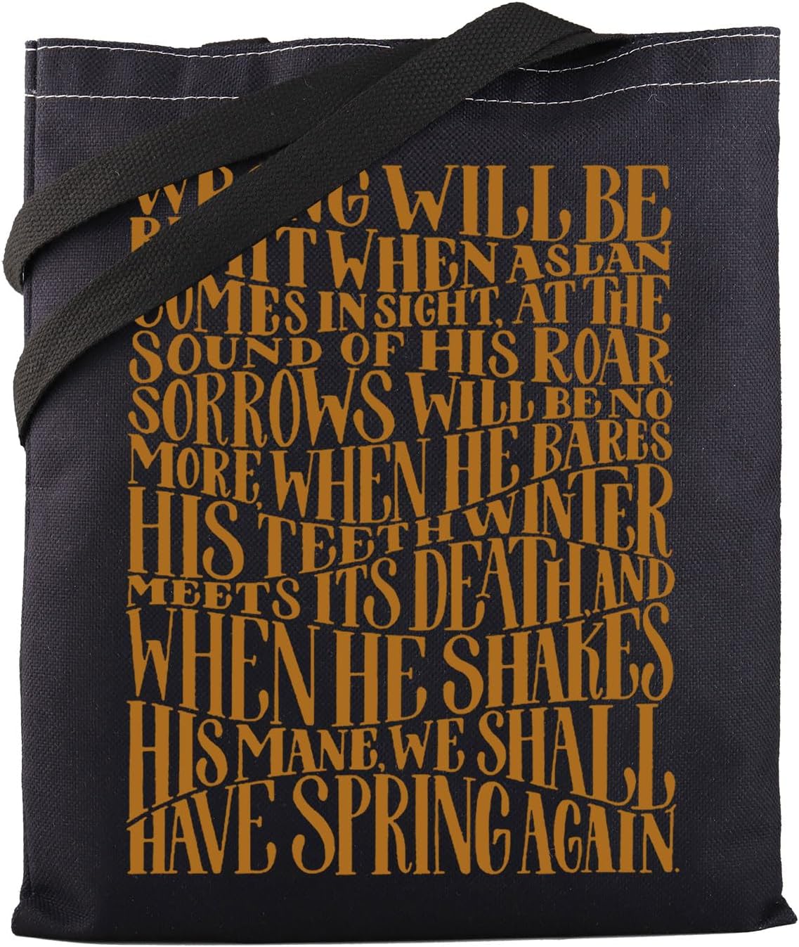 MBMSO Narnia Merchandise CON Inspired Tote Bag Narnia Quote Gifts for Literary Book Lovers Narnia Fans Gift Shoulder Tote Bag