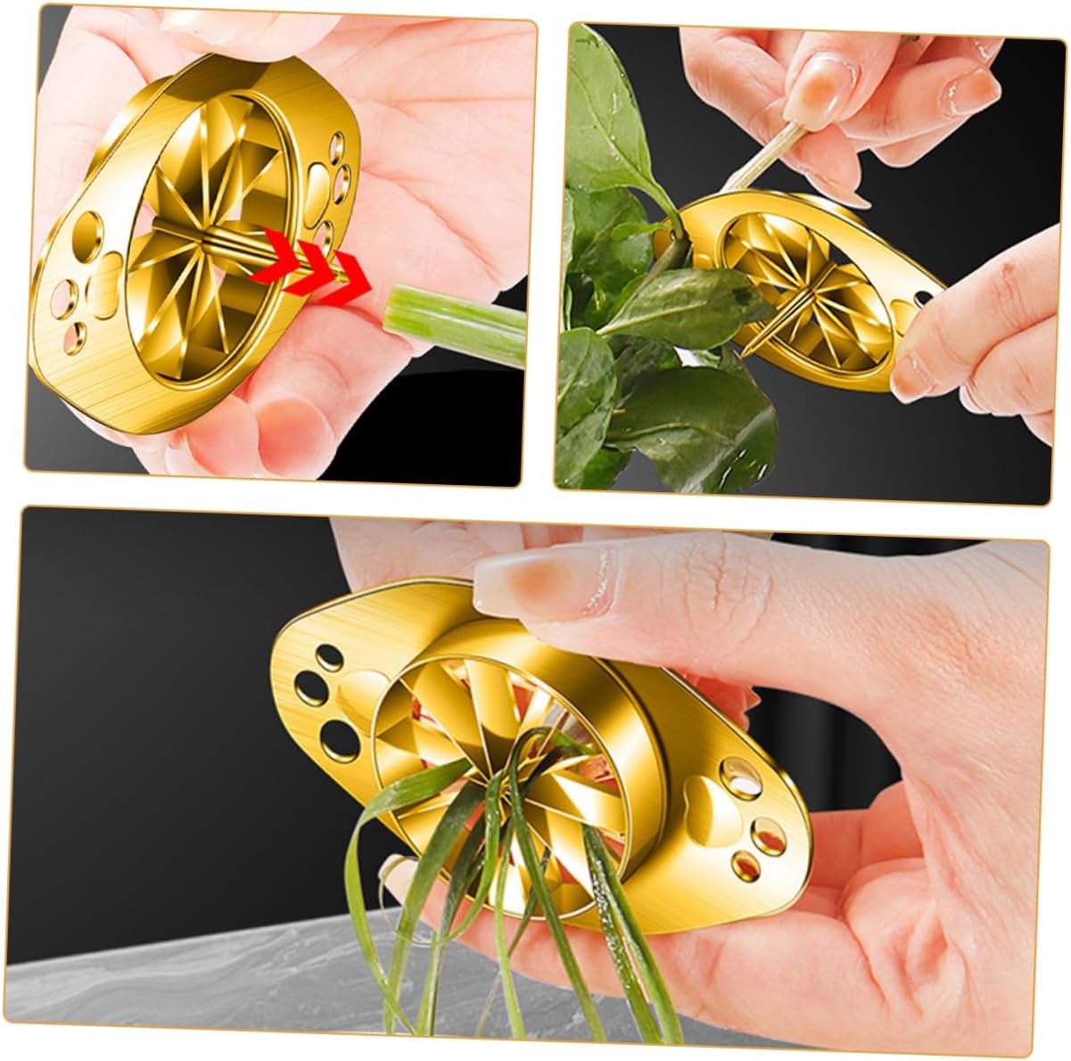 PRETYZOOM 5pcs Scallion Onion Shredder Slicer Heavy Duty Portable Easy to Use Kitchen Slicer Tool Grater