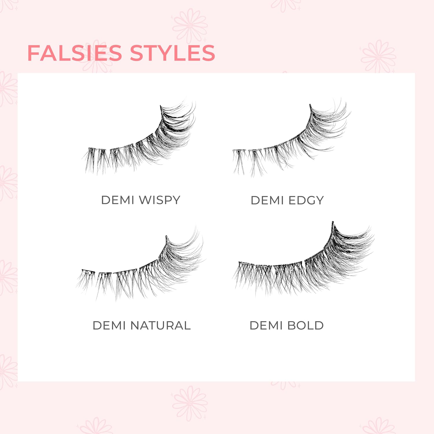 imPRESS | The Summer I Turned Pretty Long Lasting Self Adhesive Eyelashes, ‘Demi Bold’, 24 Medium Volume Press On Lash Clusters, 5mm-14mm, Non-Stick Applicator, Bonus Stickers, Reusable Case