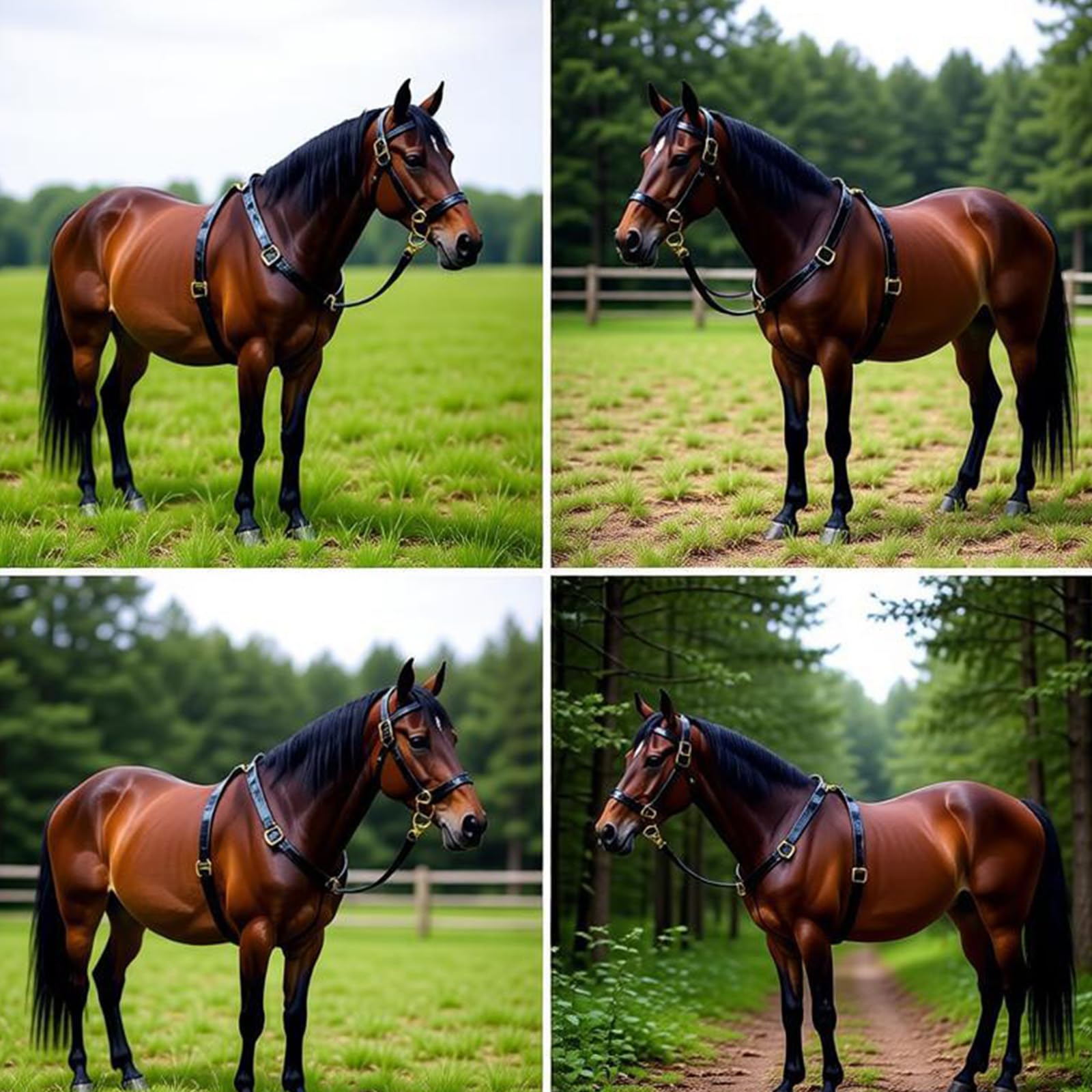Briglia per cavalli da equitazione senza odore, con fibbie dorate, superficie liscia in pelle morbida per una pulizia senza sforzo Testiera a cavallo