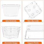 Lifewit Drawer Organizer, Clear Makeup Organizer, Plastic Desk Organizer and Storage for Makeup, Jewelries, Bedroom, Bathroom, 25 Packs