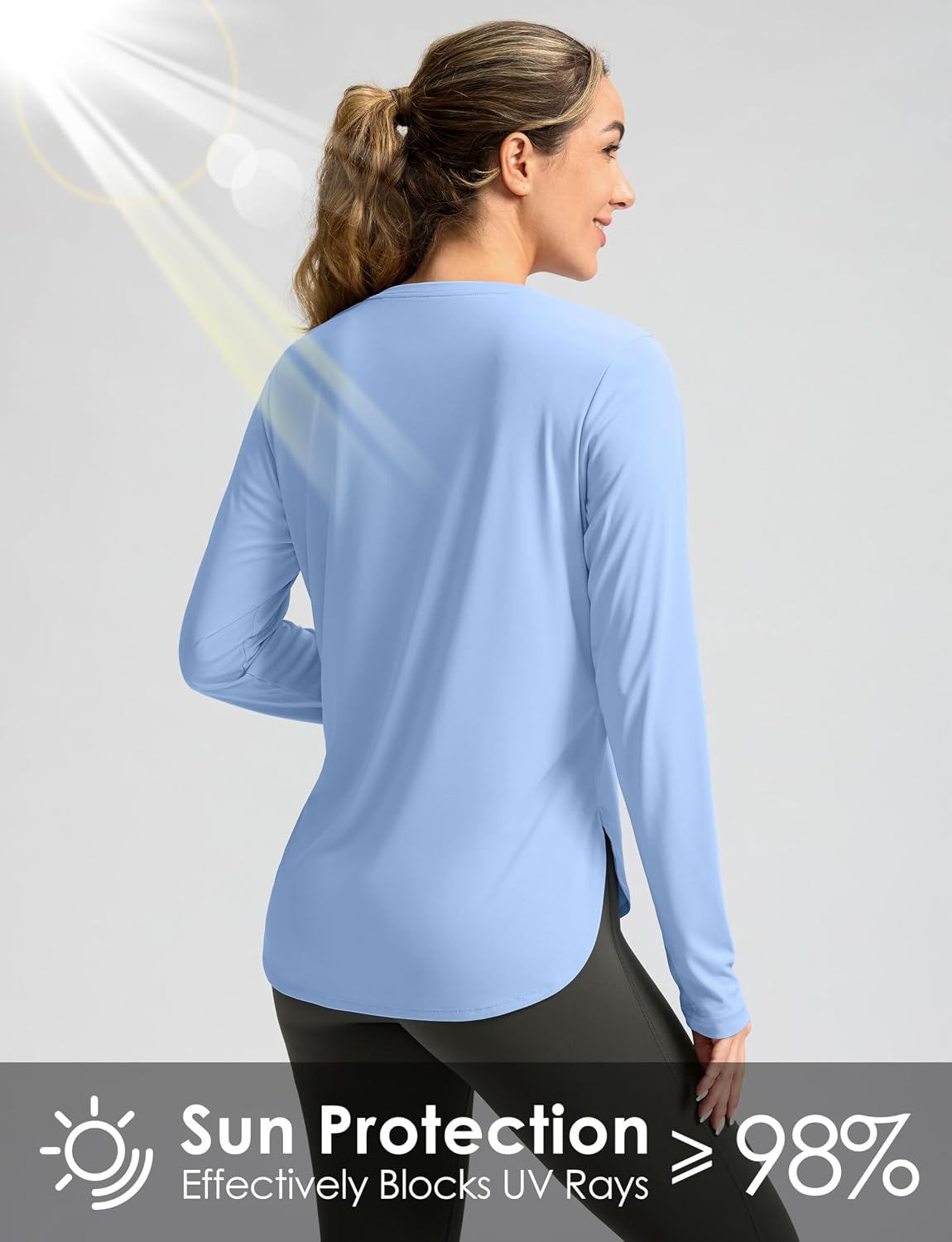 Women's Sun Shirts UPF 50+ Long Sleeve UV Protection Shirt Lightweight Quick Dry Workout Hiking Tops for Women thumbnail