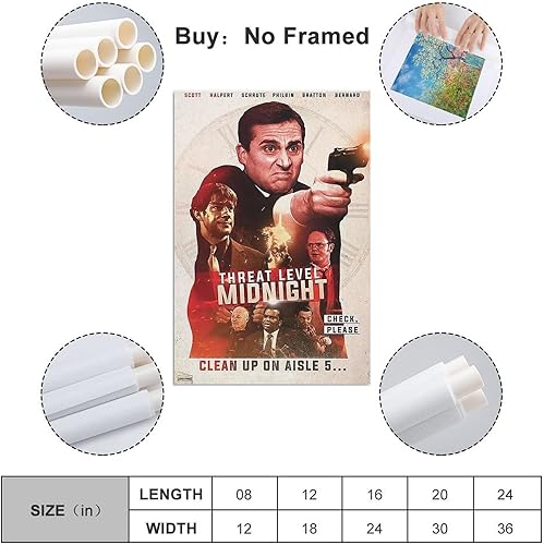 Miniatura 2 de Póster de nivel de amenaza, pintura en lienzo, pósteres de pared artísticos, decoración familiar moderna, 12 x 18 pulgadas (11.8 x 17.7 in)