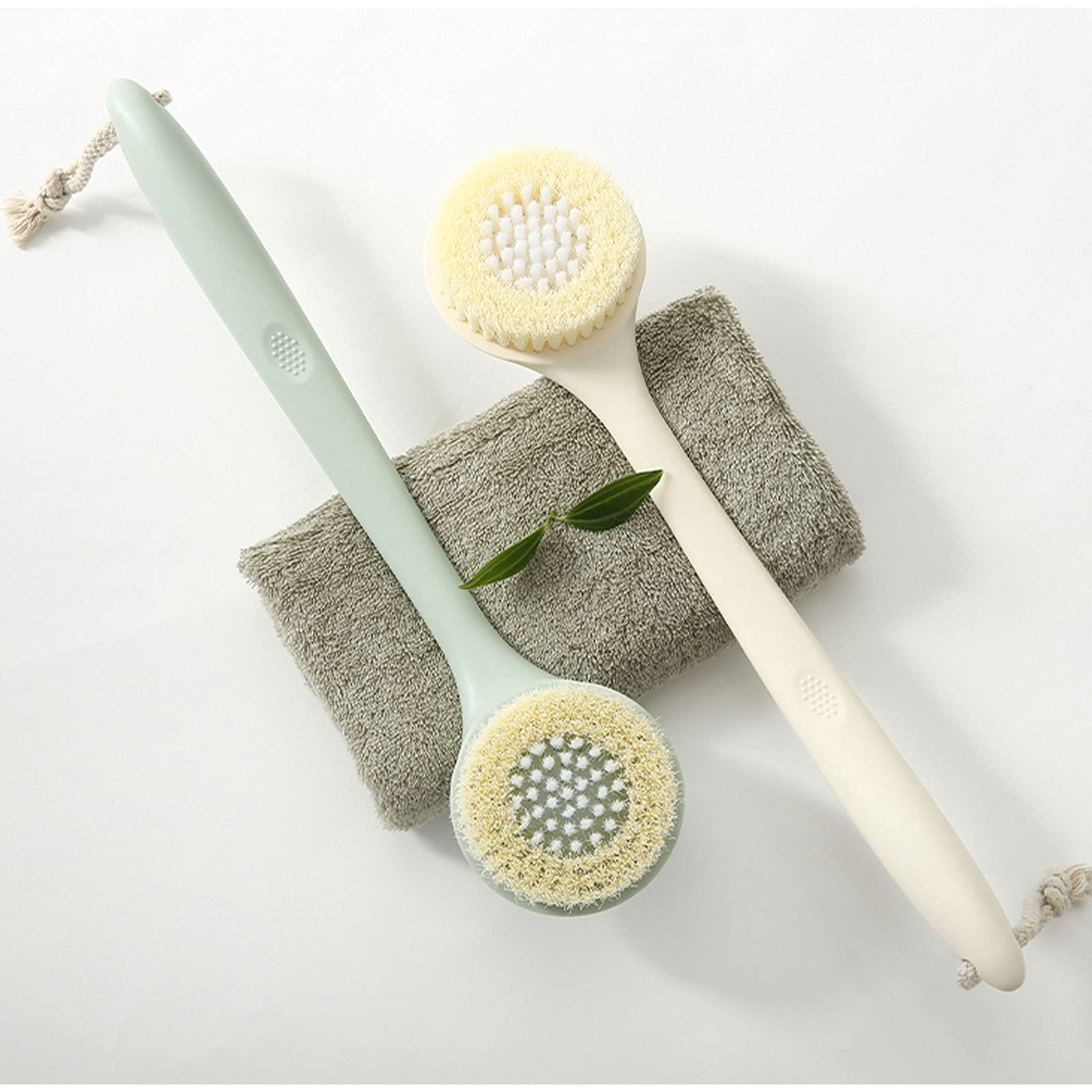 Cepillo de Ducha Cepillo de baño de Dos Piezas Cepillo de baño de Mango Largo Cepillo de baño Cepillo para el Cuerpo Cepillo para la Espalda Cepillo Suave para el Cuerpo y artefacto para FR