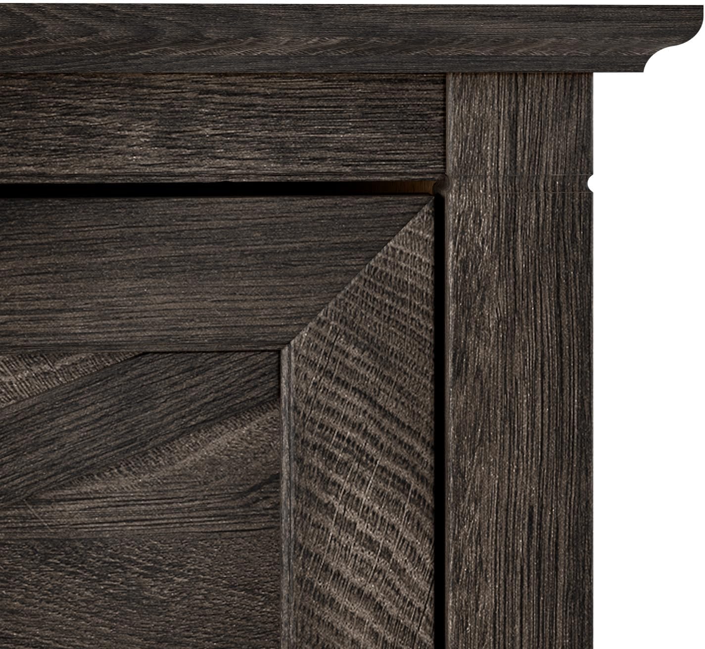 Bush Home Key West 2 Drawer Lateral File Cabinet in Dark Gray Hickory, Document Storage for Home Office, Accent Chest with Drawers