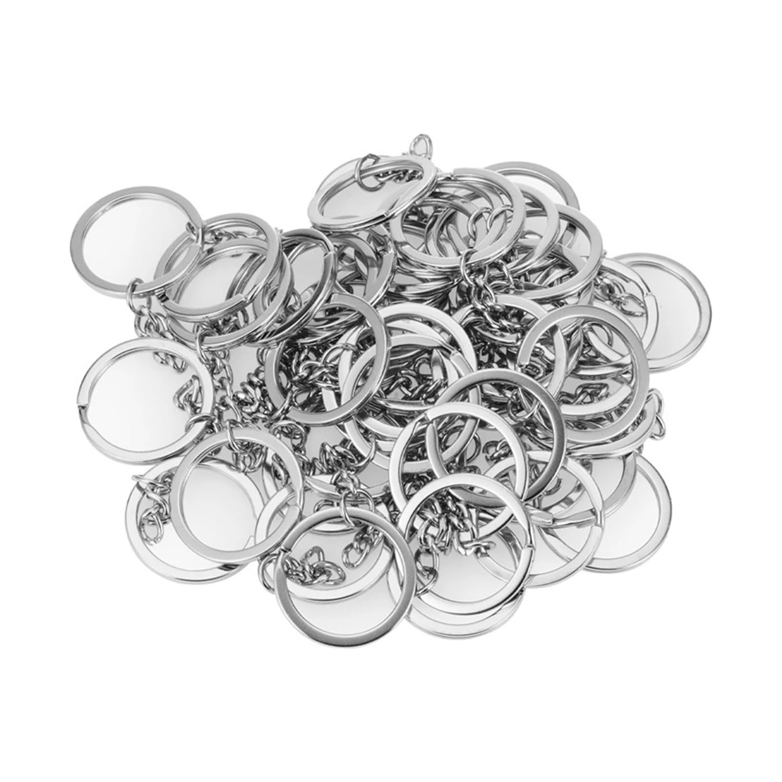 100 szt./zestaw dwustronnych breloków do kluczy, przypinek, przypinek do kluczy, przypinek do kluczy, przypinek okrągłych DIY Produkcja DIY(32mm,Mixed Base)
