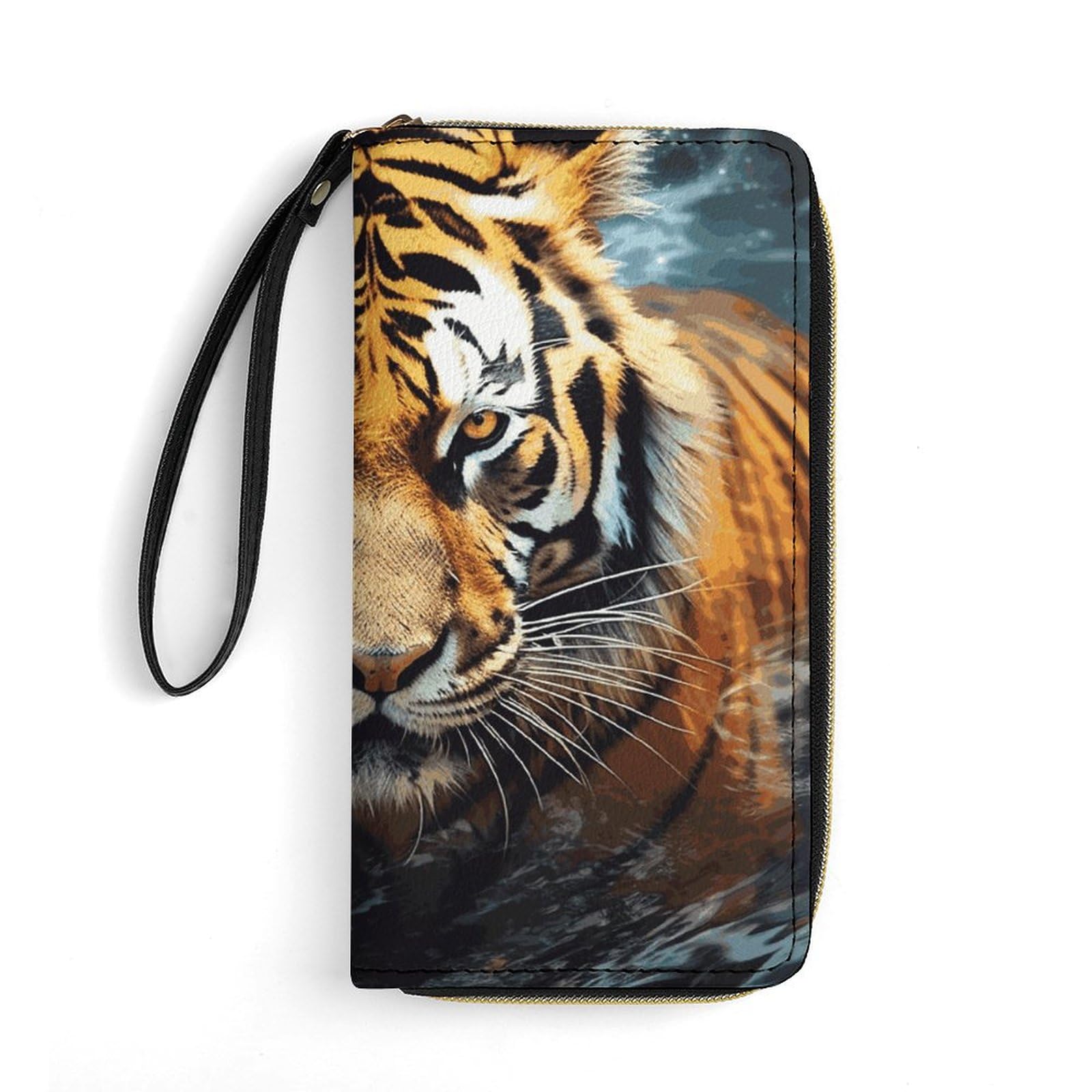 Portefeuille en cuir compact anti-encombrement imprimé girafe unique - 8