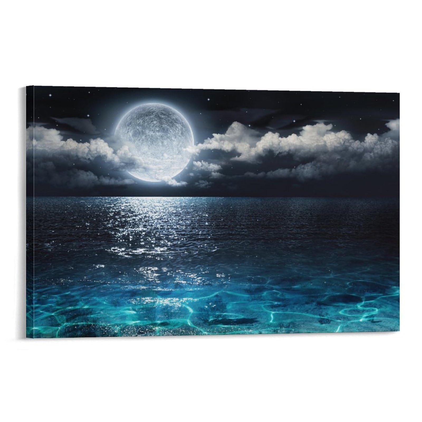Amazon.co.jp: 月 海 海 風景 ピクチャー 日の出 玄関 開運 海岸 滝