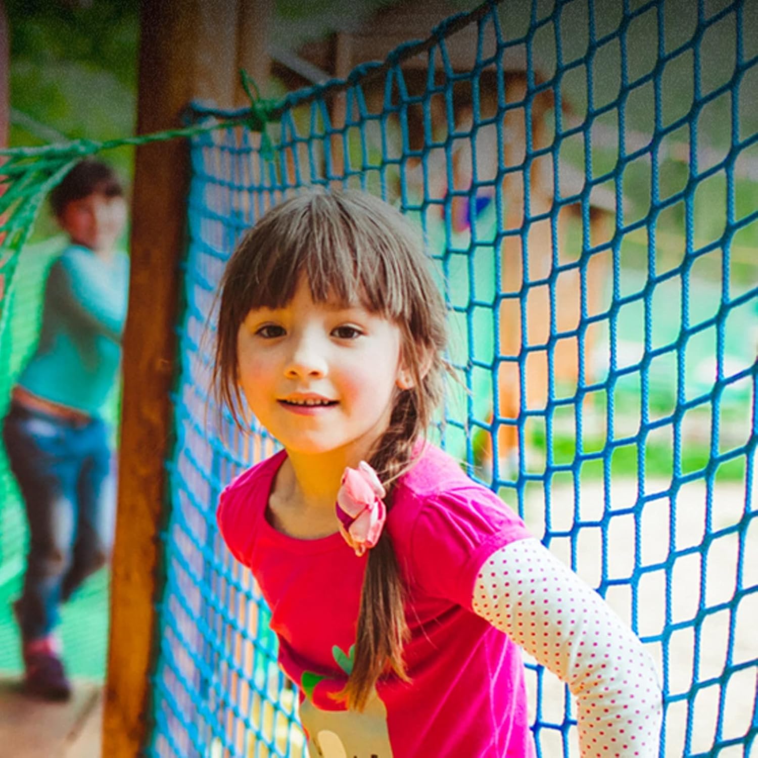 Child Proof Patio Fence, Pet Toy Anti Fall Safety Rail Decorative Fences, Outdoor Garden Netting Automotive Spider Cargo net Rope Netting (Color : Outdoor, Size : 1 * 1m)