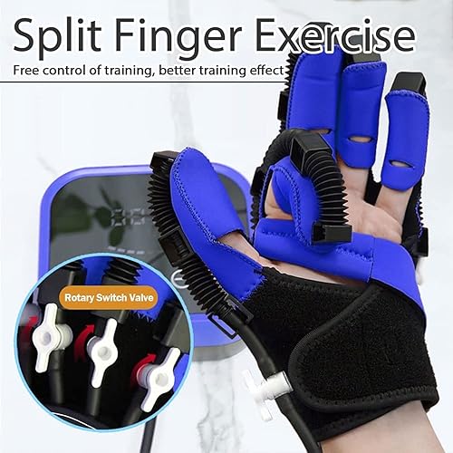 Miniatura 5 de Guantes de robot de rehabilitación de manos, dispositivo de asistencia de entrenamiento de flexión de dedos, férula de mano para pacientes con