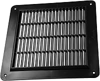 Vista 9 de Vent Systems Cubierta de ventilación de retorno de aire negra de 10 x 10 pulgadas - Rejilla de ventilación de aire - Cubierta de parrilla