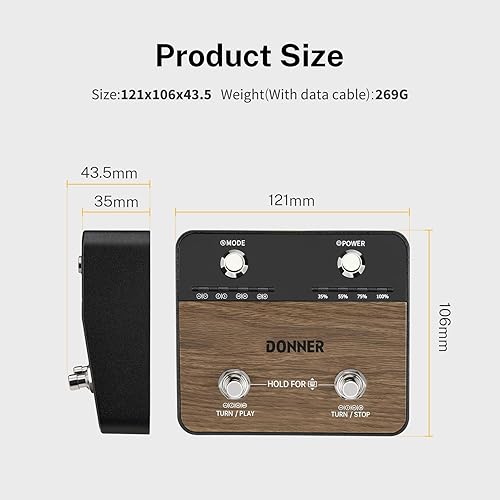 Miniatura 5 de Donner DBM-1 - Pedal inalámbrico para teléfono, control de aplicación de teleprompter, pedal de pie para tabletas, teléfonos, recargable