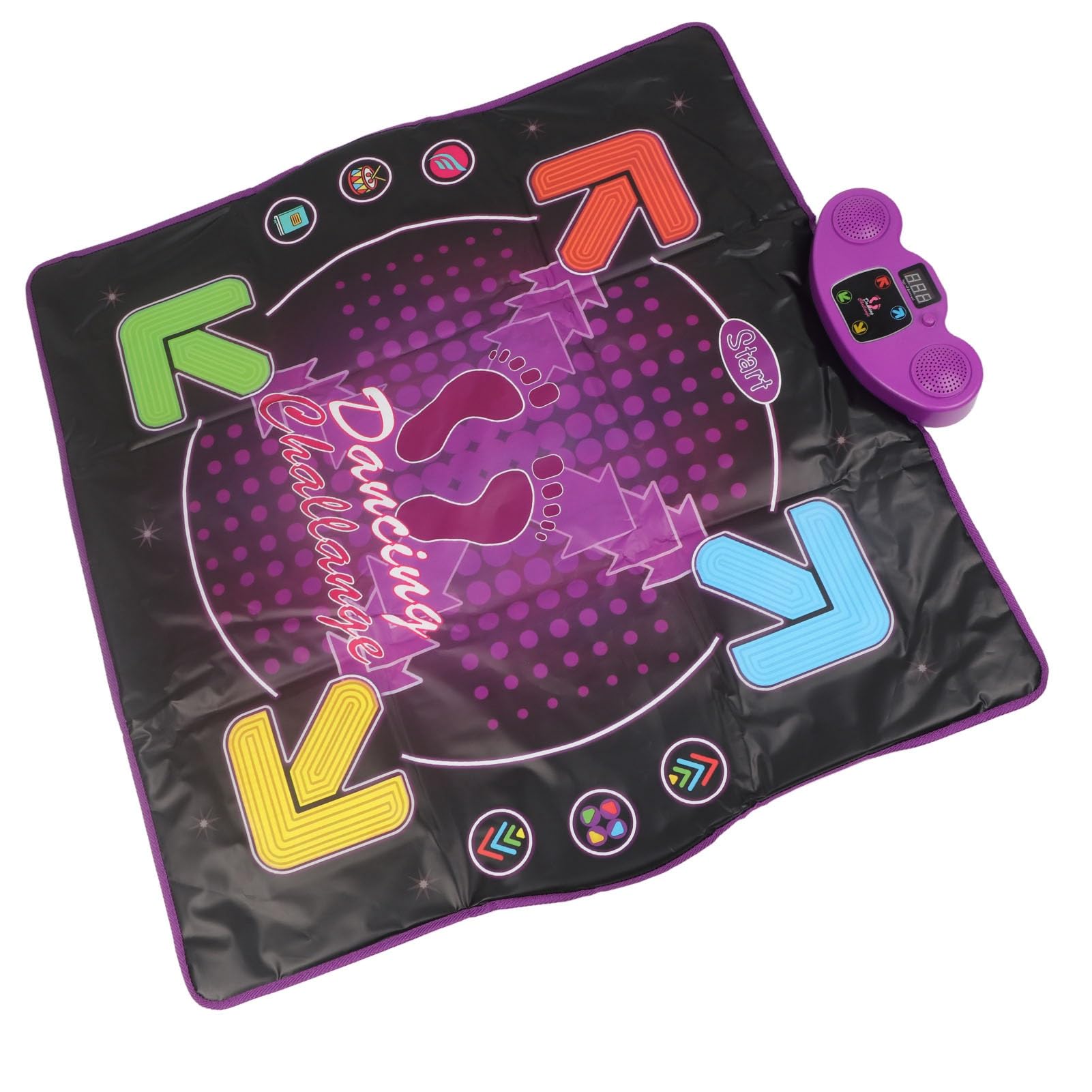 Alfombra de Baile electrónica para niños, Juguete, 4 Modos de Juego, Ajustable, música integrada, Almohadilla de Suelo Antideslizante para niños, Adultos, diversión Familiar, (Brillo)
