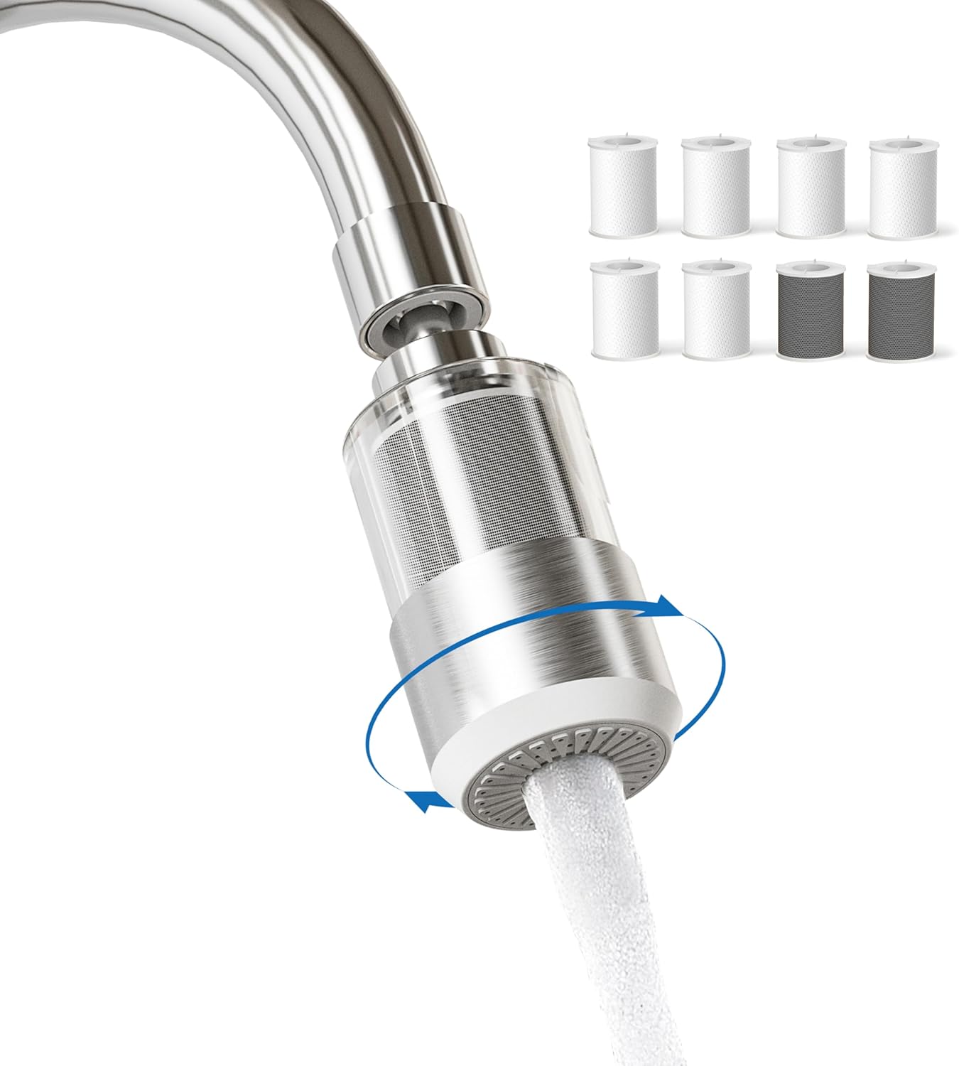 Amazon.com: Frizzlife FF360 Sink Faucet Water Filter, 360 ° Rotating | 2 Mode Splash, Certified ...
