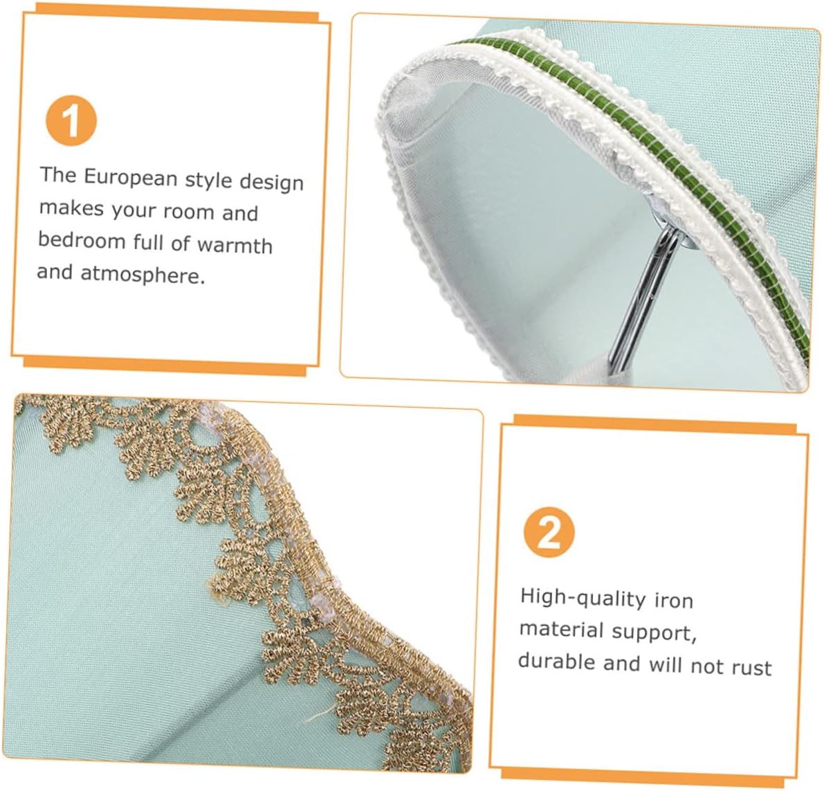 2pcs Elegant Cloth Art Lamp Shades Embroidered Lamp for Stylish Home Decor Soft Light Effect Easy Installation High-grade Material