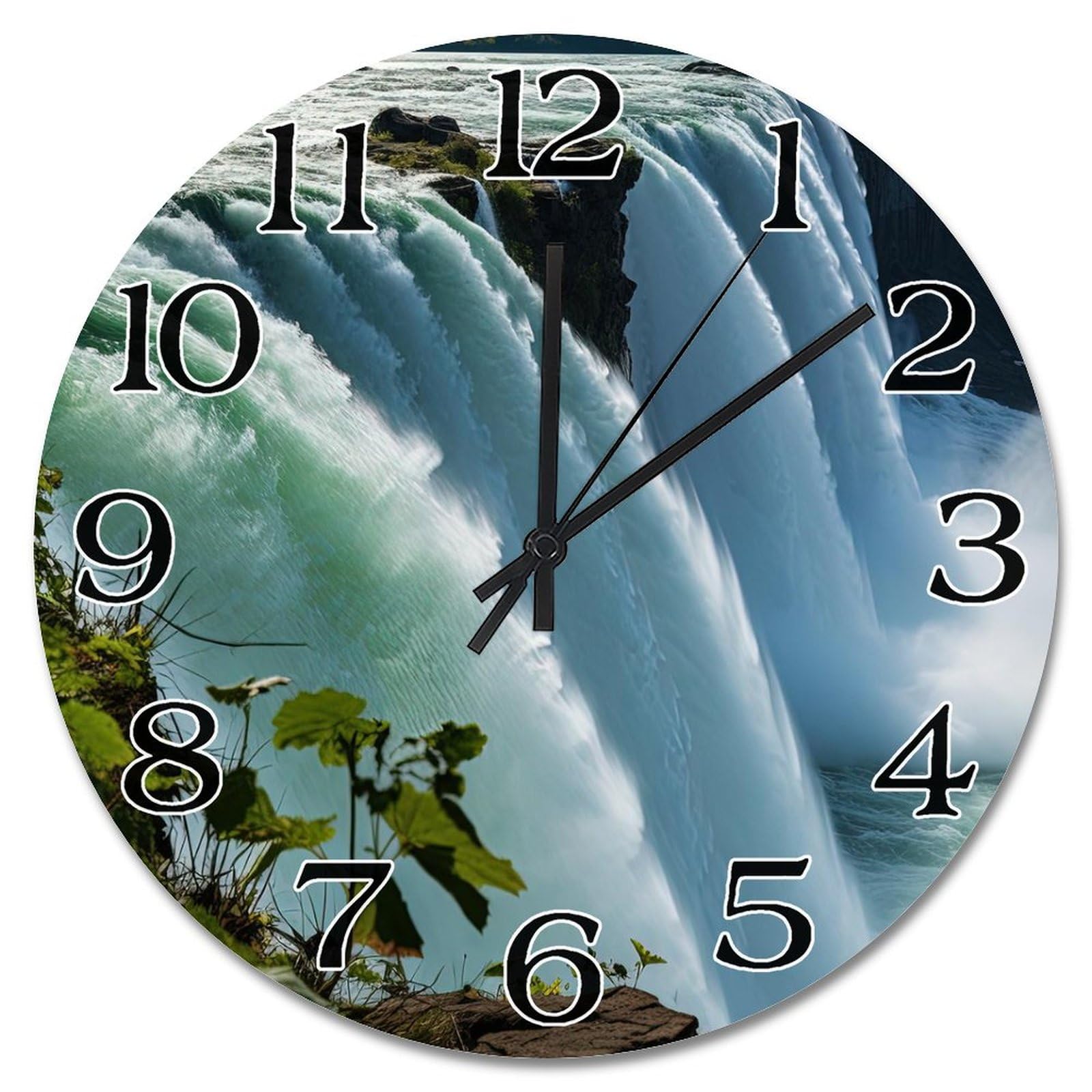 Horloge murale Niagara moderne 38 cm déco vintage paysage urbain et souvenir de ville