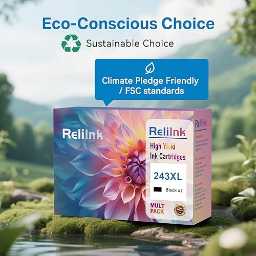Miniatura 5 de ReliInk - Cartuchos de tinta negra 243XL, repuesto para Canon PG-243, 245 y 245XL, compatibles con impresoras MG2522, MG2922, TR4520, TR4522