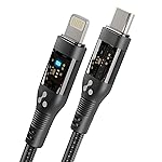 Ambrane Type-C To Lightning iPhone Cable, 22.5W Fast Charging Cable, 480Mbps Data Sync & Car Airplay, LED Indicator, Compatible With iPhone 14/13/12/11/10/8/7/6/6, Ipad, Airpods 1.2M (ABTL-12T, Black)