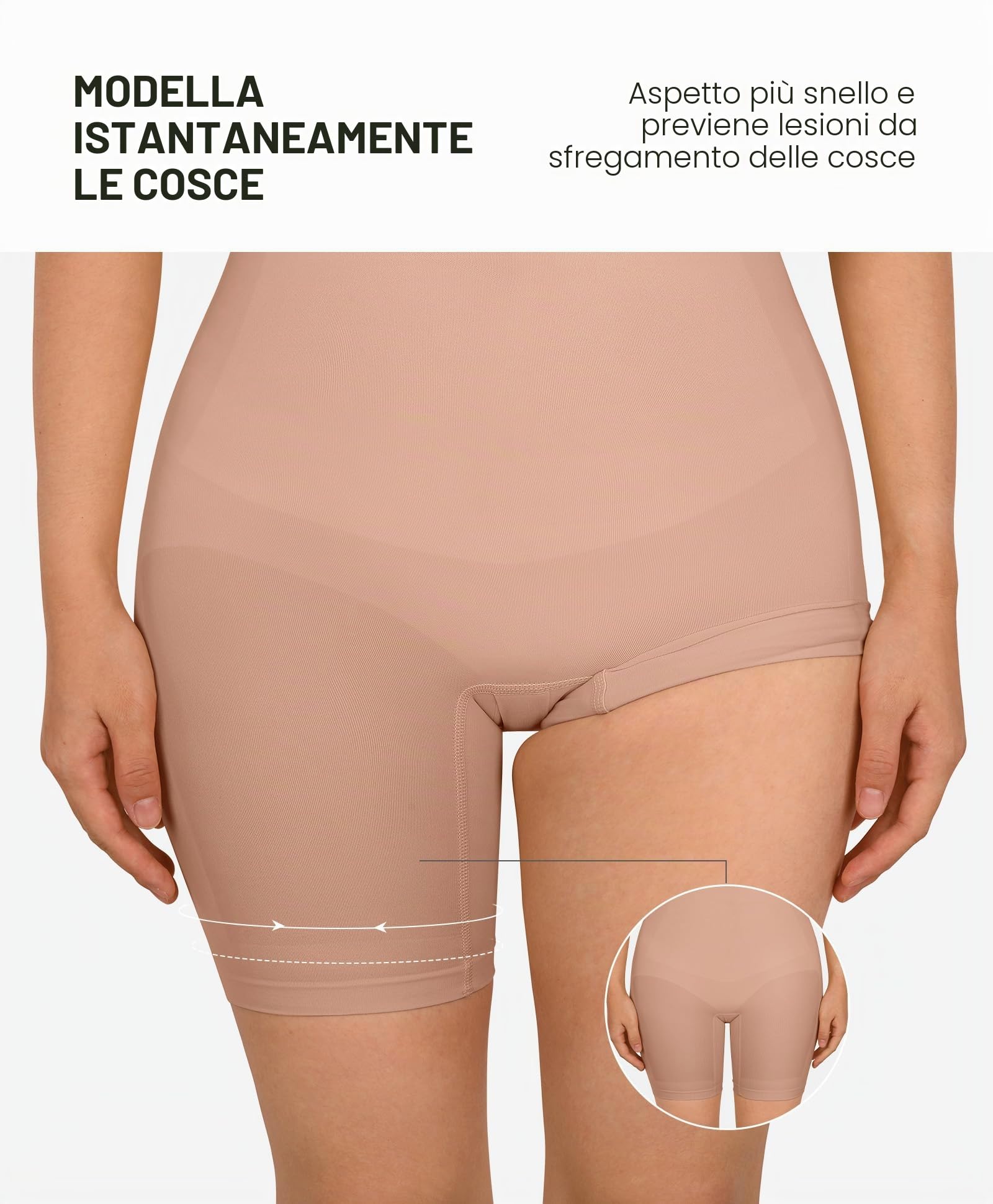 FeelinGirl Body Contenitivo Modellante Donna Bodysuit Snellente Intimo Smeless Shapewear Spallino Regolabile