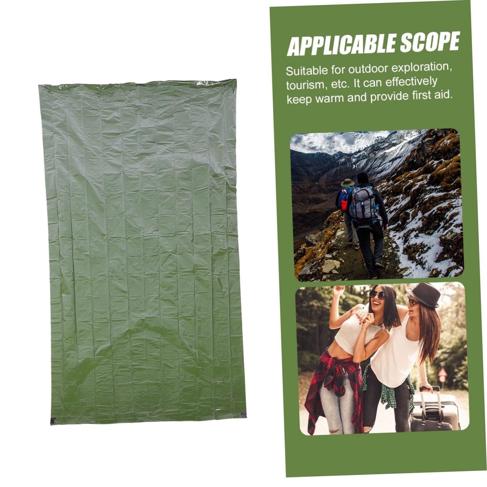 Toyvian Camping Notfall Schlafsack Pe Alufolie mit Aufbewahrungstasche Ultraleicht für Outdoor Aktivitäten Notfälle und Bedingungen