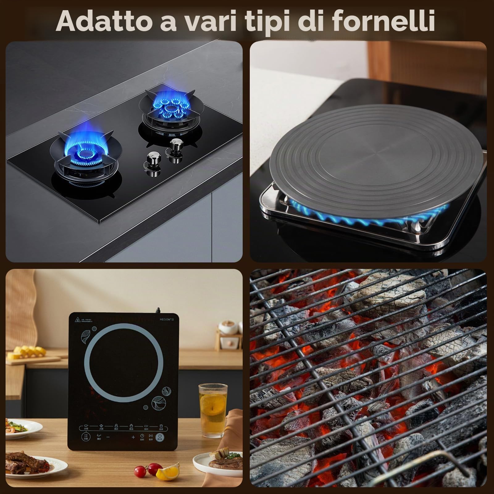 Padella in acciaio inox adatta al forno e induction, 3 strati acciaio inossidabile 304 non rivestito, manico ergonomico (30 cm)