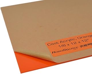 Orange Acrylic Plastic Sheet, Acrylic for Laser Cutting/Engraving, Solid Vibrant Colors, 3-Pack 12