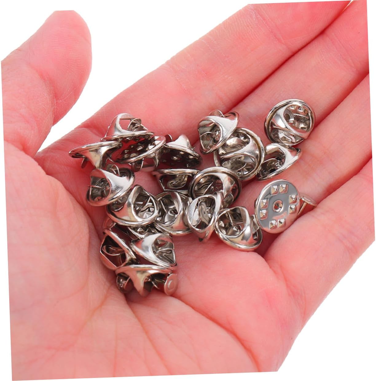 Gadpiparty 120pcs Silver Copper Pin Backs with Butterfly Clutch Tie Tack Locks for Hat Pins Badge Brooches Jewelry Making Crafts