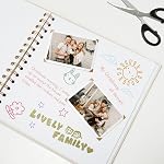 7x7 Inch Scrapbook DIY Photo Album Linen Cover Hardcover White Pages 20 Sheets Small Scrap Memory Book Beige