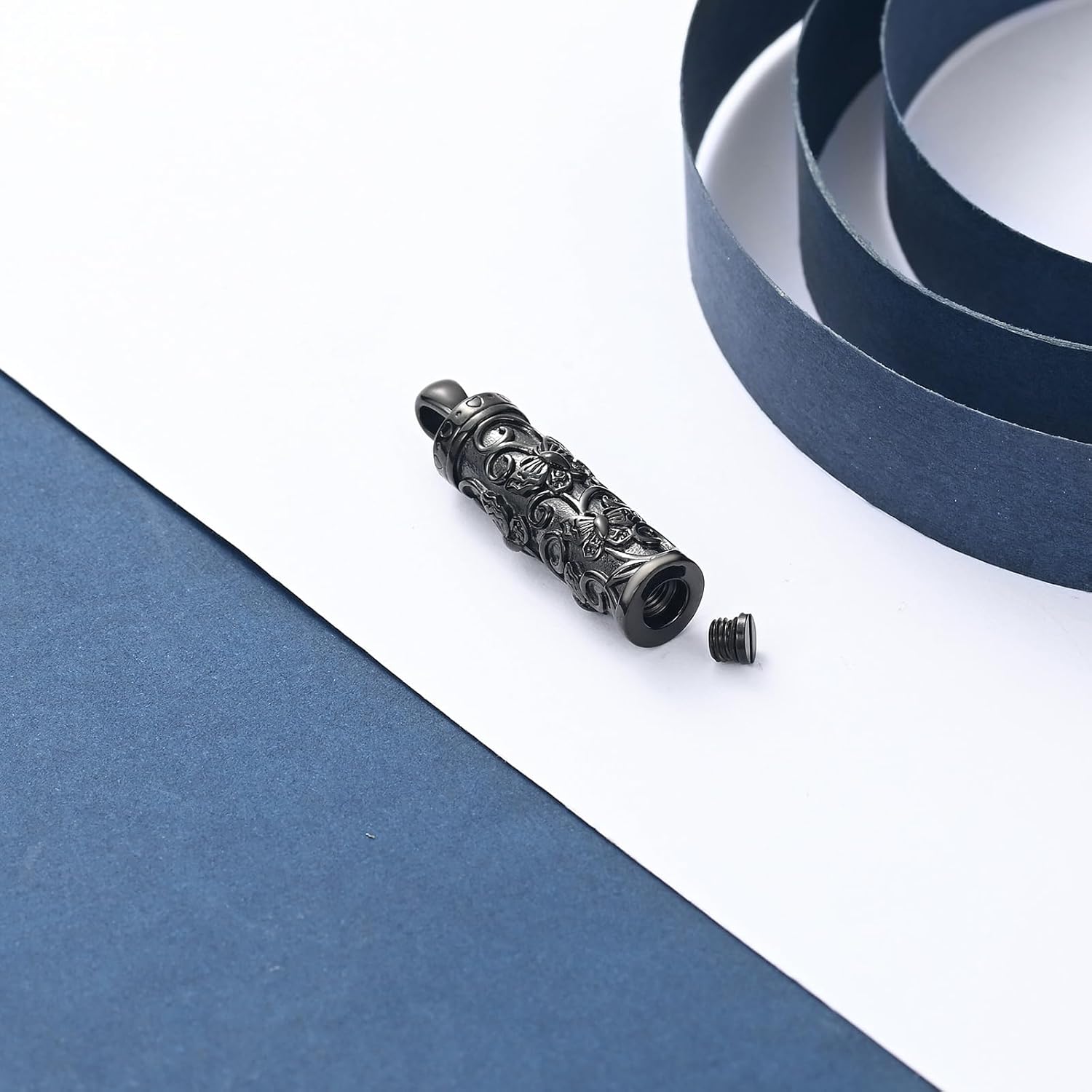 constantlife Butterfly Cylinder Urn Necklace Cremation Jewelry for Ashes Stainless Steel Pendant Funeral Keepsake Loved Ones Memorial Gift for Women Men - Image 5