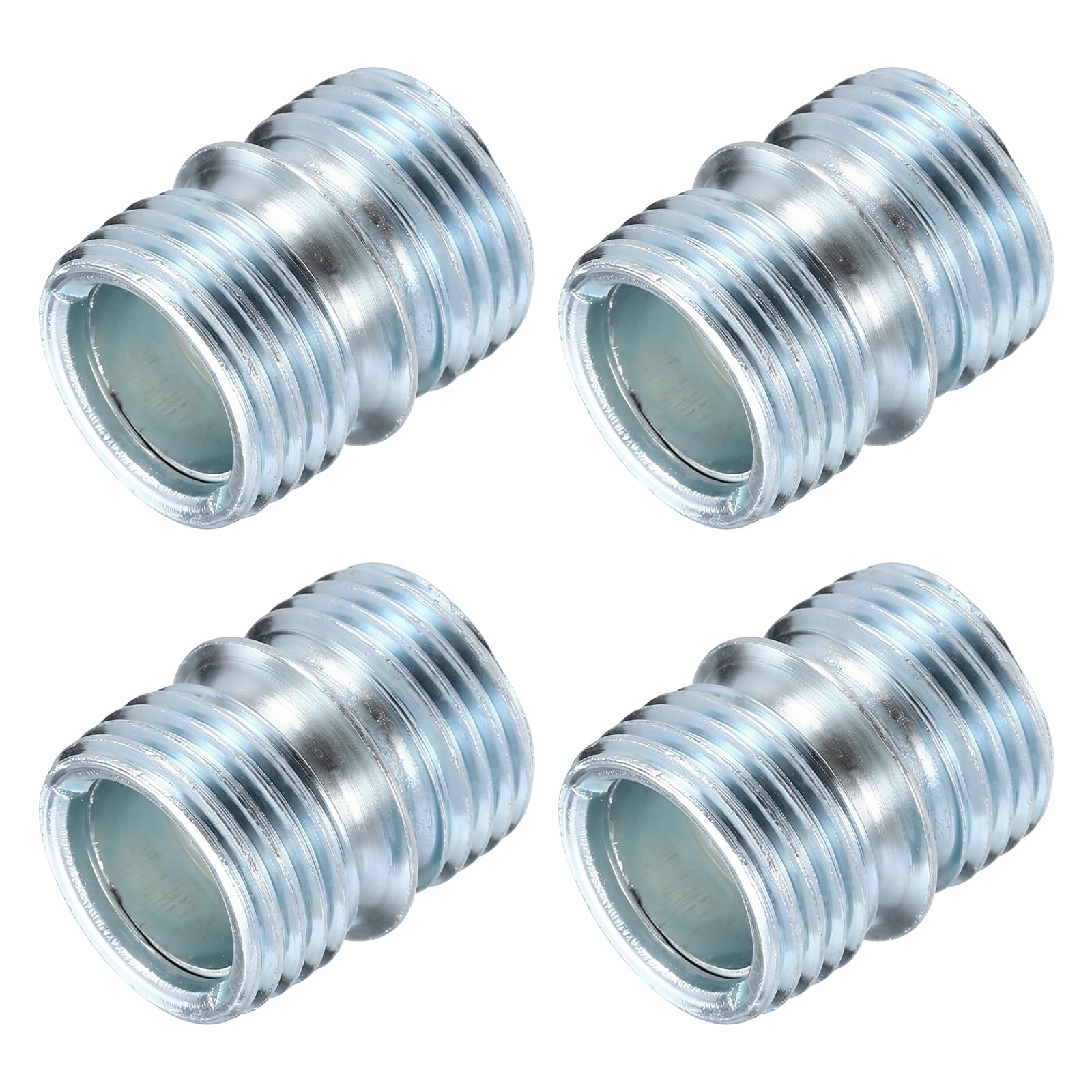 sourcing map 4Pcs Metal Rack Connector, 0.87" x 0.75" Wire Shelving Poles Coarse Thread Connector Shelf Holder Connection for Storage Shelf Wire Shelving Unit Replacement Parts, Silver