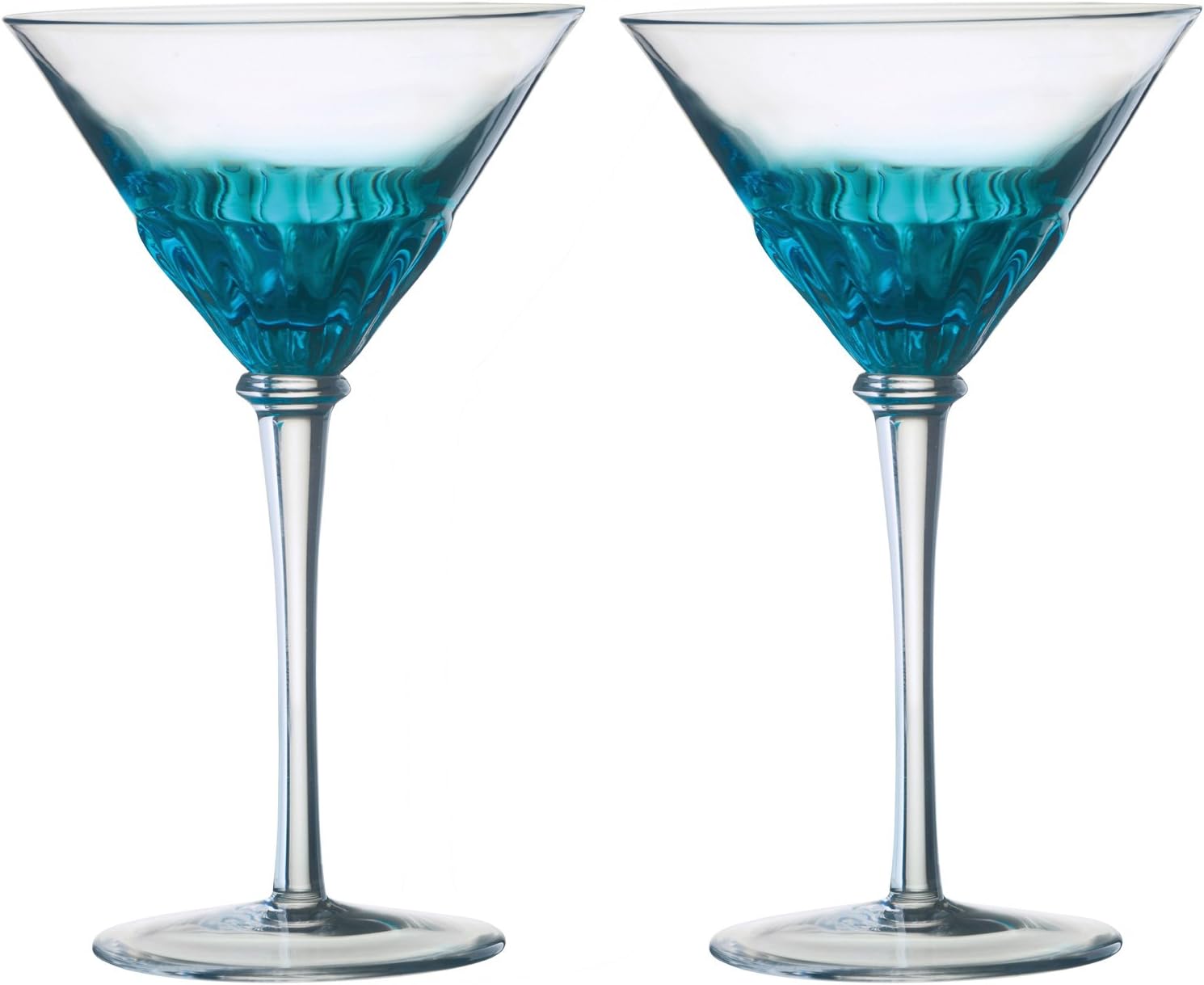 Set of 2 Solar Cocktail Glasses Blue by Anton Studio Designs