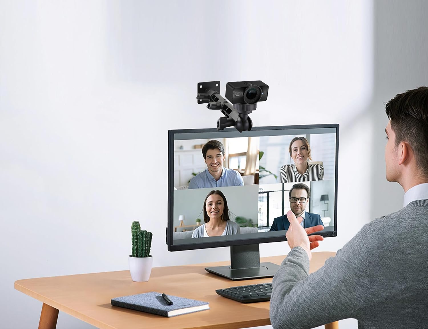 Webcam Wall-Mount, Ceiling-Holder Stand Compatible with Elgato Facecam-4K,MK.2,pro Webcams and Key Light Neo