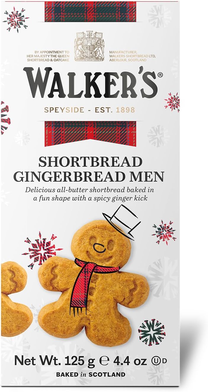 Walker's Shortbread 8 Gingerbread Men Cookies, Pure Butter Shortbread