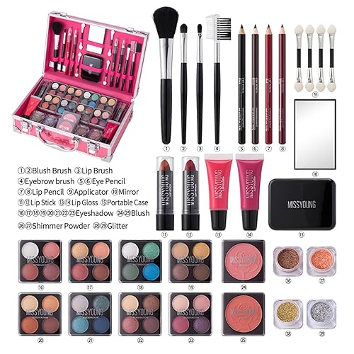 Miniatura 4 de Kit de maquillaje básico para niñas adolescentes, kit de maquillaje para mujeres, kit de maquillaje para mujeres, kit completo de maquillaje para