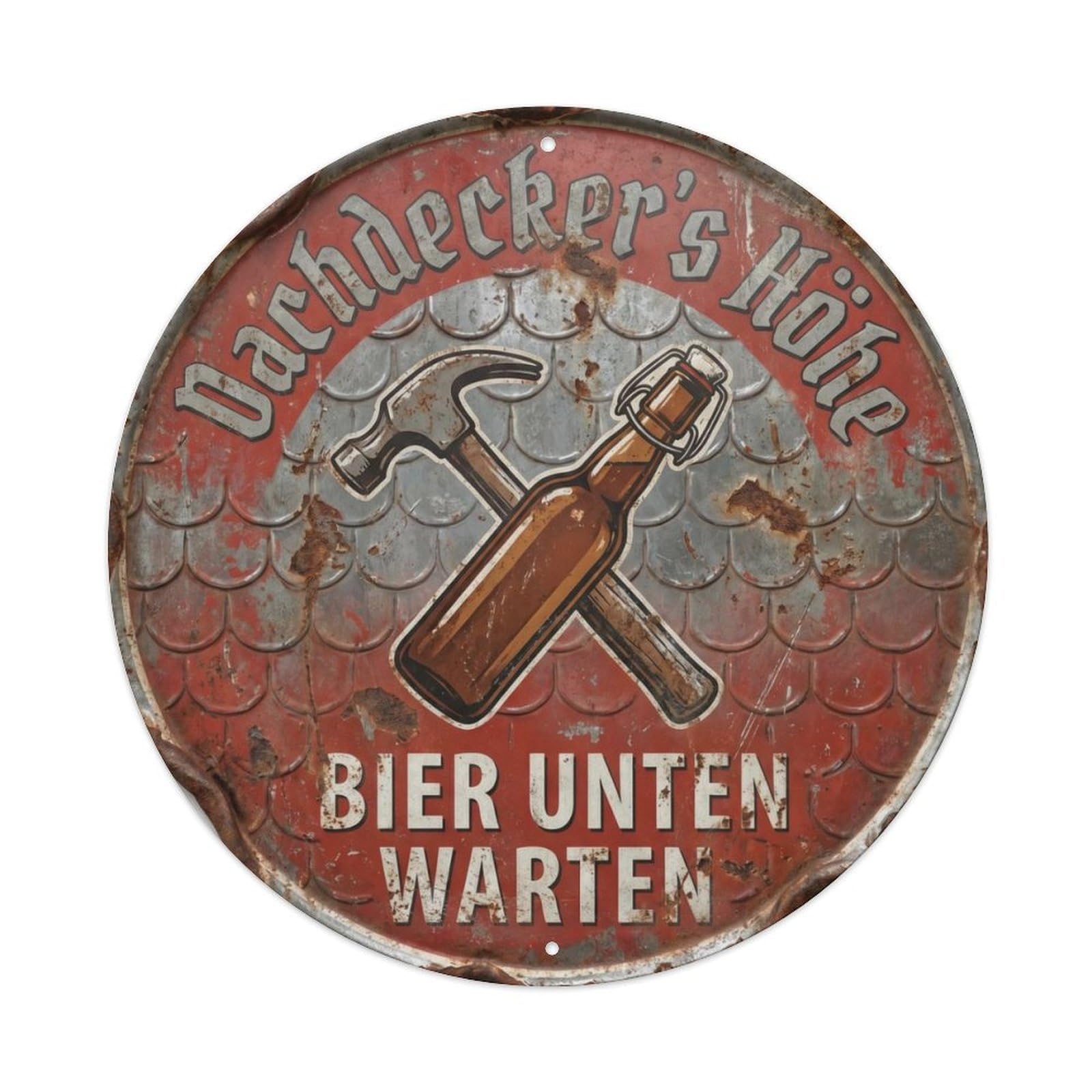 Roofer Skyward Rooftop Construction Beer Bar Party Metal Tin Sign Plaque Wall Decor for Cafe, Club Bar, Office, Home Garden Metal Poster 8x12Inch