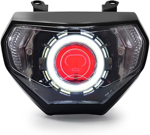 KT para 2014 2015 2016 FZ09 2014 2015 2016 MT09 Custom Faros Ensamble Rojo Demon Eye Ojo de demonio azul, Ojo de demonio verde, Ojo Demonio Rojo,