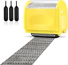 Wide Roller Stamp Identity Theft Stamp 1.5 Inch Perfect for Privacy Protection (Yellow Stamp + 3 Refills)